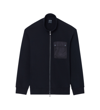 A|X Armani Exchange para hombre. XM001766AF20169UC001 Sudadera Sweatshirt negro (L), Blanco, Casual, Algodón, Manga corta