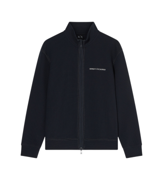 A|X Armani Exchange para hombre. XM002327AF21870UB101 Sudadera Mock neck Deep marino (XXL), Casual, Poliéster