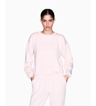 A|X Armani Exchange para mujer. XW000835AF13397U4104 Sudadera Casual premium rosa (L), Viscosa, Manga larga