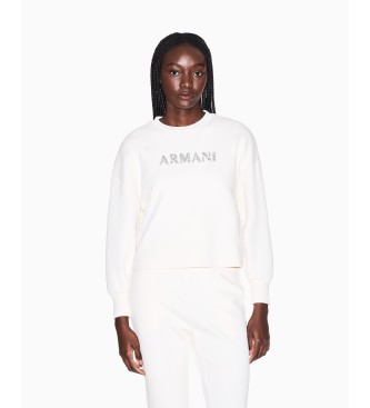 A|X Armani Exchange para mujer. XW002049AF21298U1003 Sudadera Boxy blanco (XS), Casual, Algodón