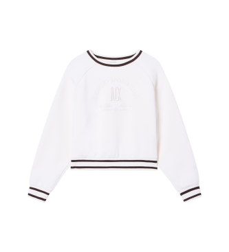 A|X Armani Exchange para mujer. XW002072AF10804U1003 Sudadera Crew-neck blanco (M), Casual, NovaShell (+8000), Modal, Elastano
