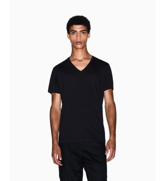 A|X Armani Exchange para hombre. 8NZT75_ZJA5Z_1200 Camiseta Pima Slim Fit negro (M), Casual, Algodón, Manga corta