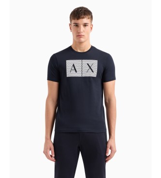 A|X Armani Exchange para hombre. 8NZTCK_Z8H4Z_1510 Camiseta Punto Slim Fit marino (XXL), Casual, Algodón, Manga corta