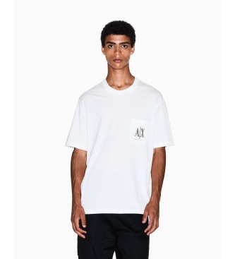 A|X Armani Exchange para hombre. XM000366_AF12308_U0009 Camiseta Relax blanco (XS), Casual, Algodón, Manga corta