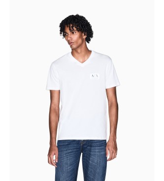 A|X Armani Exchange para hombre. XM002179AF12308U0009 Camiseta Casual blanco (XXL), Algodón, Manga corta
