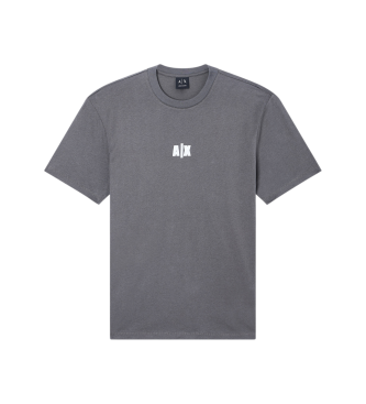 A|X Armani Exchange para hombre. XM002509AF10358U8144 Camiseta logo gris (S), Casual, Algodón, Manga corta