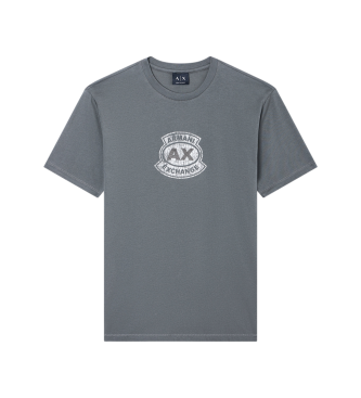 A|X Armani Exchange para hombre. XM002776AF10356U8144 Camiseta logo gris (L), Casual, Algodón, Manga corta