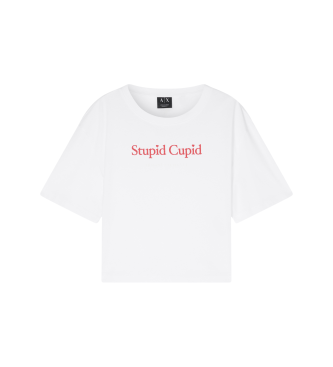 A|X Armani Exchange para mujer. XW002297AF17172U0002 Camiseta T-Shirt blanco (XXL), Casual, Algodón, Manga corta