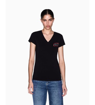 A|X Armani Exchange para mujer. XW002318AF16294UC001 Camiseta essential negro (M), Casual, Algodón, Manga corta