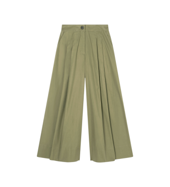 A|X Armani Exchange Pantalón twill palazzo verde