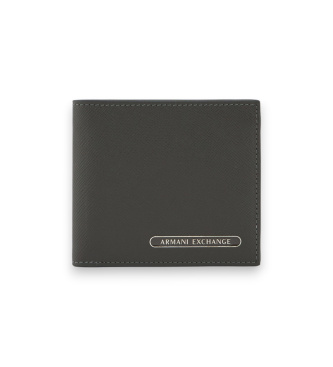 A|X Armani Exchange para hombre. XM000167AF12702U8144 Cartera Compacta gris (OSFA), Casual, Clásico, Piel