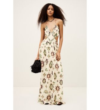 BA&SH para mujer. 1E26OMEL Vestido Omelia beige (36), Casual, Multicolor, Algodón, Sin mangas / Tirantes