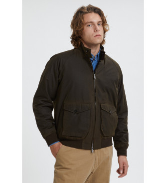 Baracuta para hombre. BRCPS0992UT1998 Chaqueta G9 Bolsillo Enserado marrón oscuro (42), Casual, Algodón