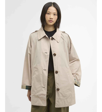 Barbour para mujer. LSP0303 Abrigo Maggie Showerproof Mac beige (6UK=XXS), Casual, Poliéster