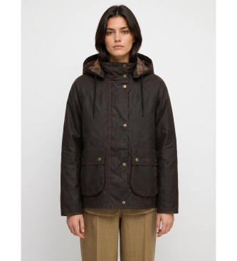 Barbour Chaqueta Georgette Wax marrón oscuro