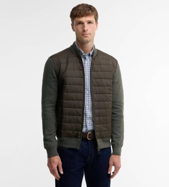 Essential Carn-jacka med grön quiltad panel