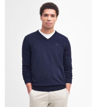 Barbour para hombre. MKN0341 Jersey Essential V marino (M), Azul, Casual, Lana