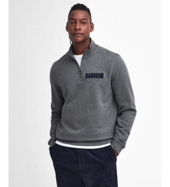 Barbour para hombre. MOL0640 Sudadera Cotes Half-Zip gris (XXL), Casual, Algodón