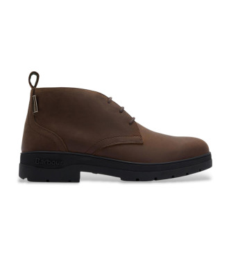 Barbour para hombre. MFO0818 Zapatos de Piel Forster Chukka marrón (42), Plano, Cordones, Casual