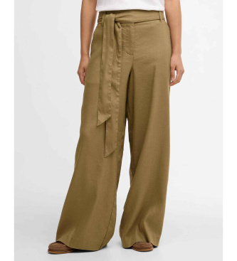 Barbour para mujer. LTR0415 Pantalón de lino Rowane verde (M), Casual