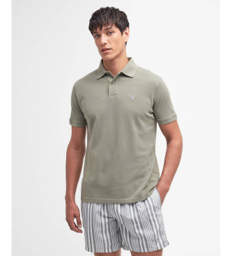 Barbour para hombre. MML0358 Polo Original verde (M), Casual, Algodón, Manga corta