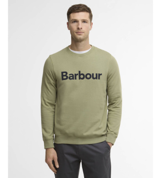 Barbour para hombre. MOL0670 Sudadera con logotipo de piqué verde (XXL), Casual, Algodón