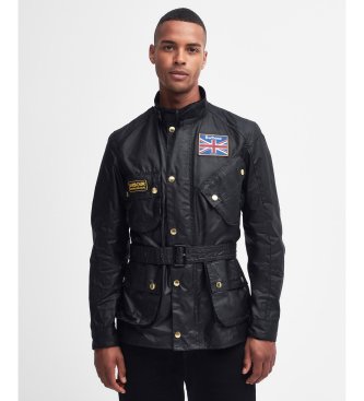 Barbour Chaqueta Union Jack International Wax negro