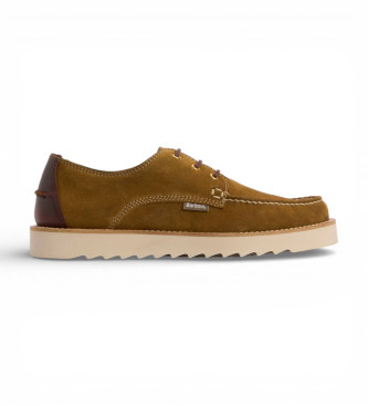 Barbour para hombre. MFO0823 Zapatos de Piel Derby Aydon marrón (41), Plano, Cordones, Casual