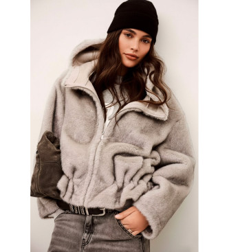 BA&SH para mujer. 1H25PAND Abrigo Pandy gris (38), Casual, Poliéster