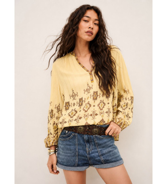 BA&SH 1E26ZATO Blusa Zato amarillo
