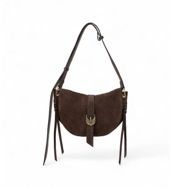 BA&SH para mujer. 2H25SYSS Bolso Saddle marrón (OSFA), Casual, Piel