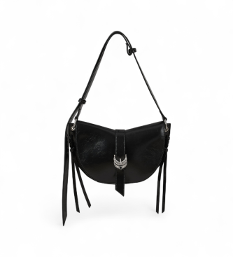 BA&SH para mujer. 2H25SYSC Bolso Saddle negro (OSFA), Casual, Piel