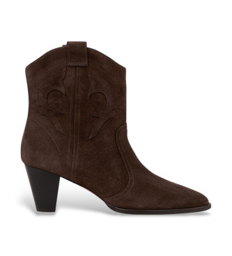 BA&SH para mujer. 2H25NCAS Botines de Piel Casey marrón (36), 3 a 5cm, Ninguno, Casual