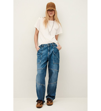 BA&SH para mujer. 1E26ELME Camiseta Elmer blanco roto (S), Casual, Algodón, Manga corta