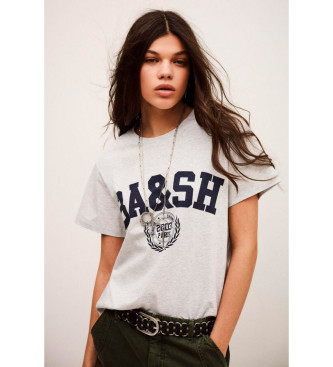 BA&SH para mujer. 1E26IONI Camiseta Ioni gris (38), Casual, Algodón, Manga corta