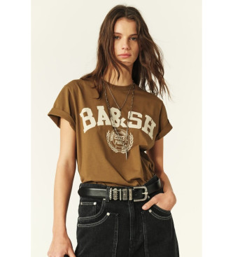 BA&SH para mujer. 1H25IONI Camiseta Loni marrón (34), Casual, Algodón, Manga corta