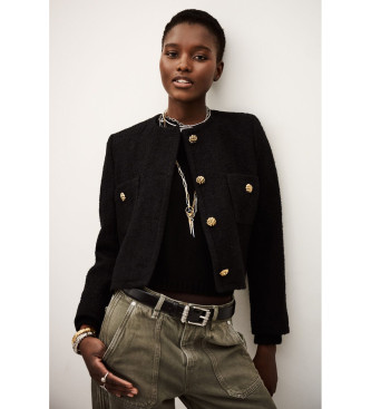 BA&SH para mujer. 1E23MERE Chaqueta Meredith negro (38), Casual, Algodón