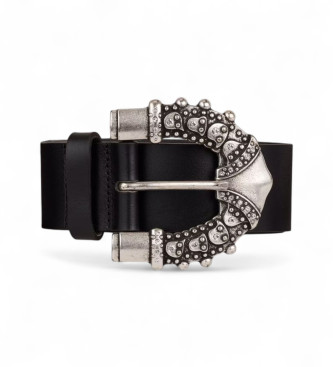 BA&SH para mujer. 2H25BLAM Cinturón Blame negro (85cm), Casual, Piel