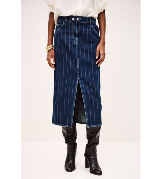 BA&SH para mujer. 1H25ROMY Falda Romy azul (34), Casual, Algodón