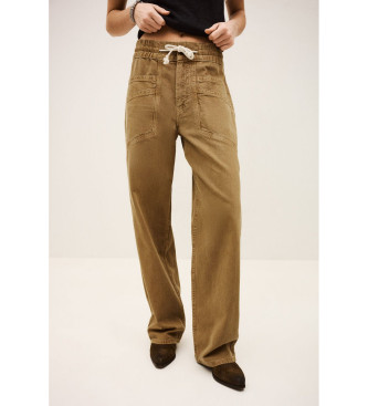 BA&SH para mujer. 1E26FIMA Jeans Fima marrón (38), Casual, Algodón