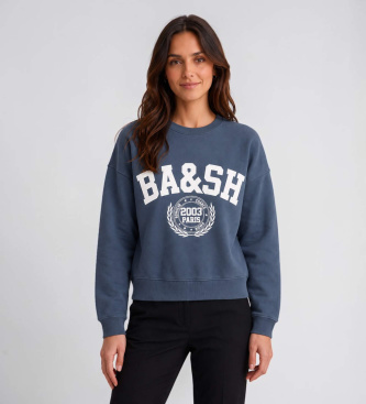 BA&SH para mujer. 1H26BENJ Sudadera Benjamin azul (36), Casual, Algodón