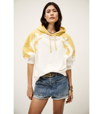 BA&SH para mulher. 1E25OLIV Sweatshirt Olivia branca (36), Branco, Casual, Algodão
