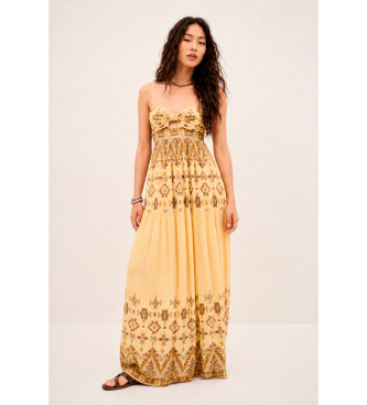 BA&SH 1E26ZEMA Vestido Zema amarillo