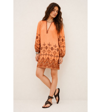 BA&SH 1E26ZOLA Vestido Zola naranja