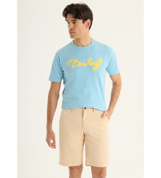 Bendorff para hombre. 810025046 Bermudas Chino Slim - Tiro Medio tejido saten blanco roto (28), Casual, Algodón, Clásico, Bendorff outlet 20