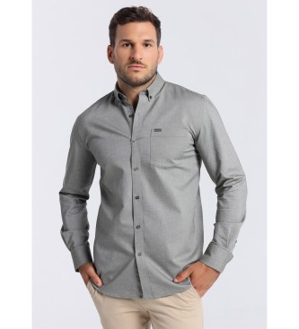 Camisa de manga larga verde (XXL), Casual, Algodón, Clásico