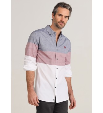 Bendorff para hombre. 840365249 Camisa de manga larga oxford con franjas blanco (M), Casual, Algodón