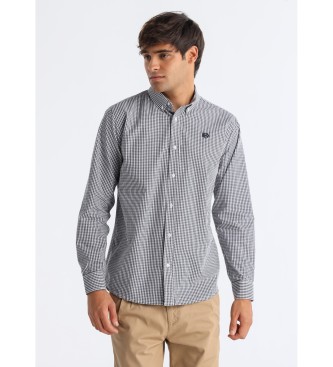 Bendorff para hombre. 840915605 Camisa Vichy marino (M), Casual, Algodón, Manga larga