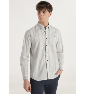 Bendorff para hombre. 840925607 Camisa Oxford beige (L), Casual, Algodón, Manga larga