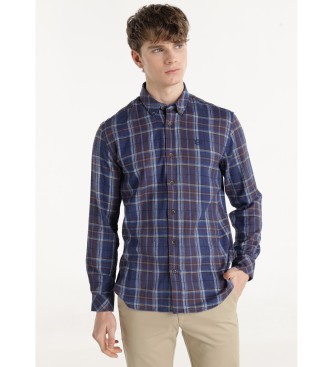 Bendorff para hombre. 840865564 Camisa Cuadros marino (XXL), Casual, Algodón, Clásico, Manga larga